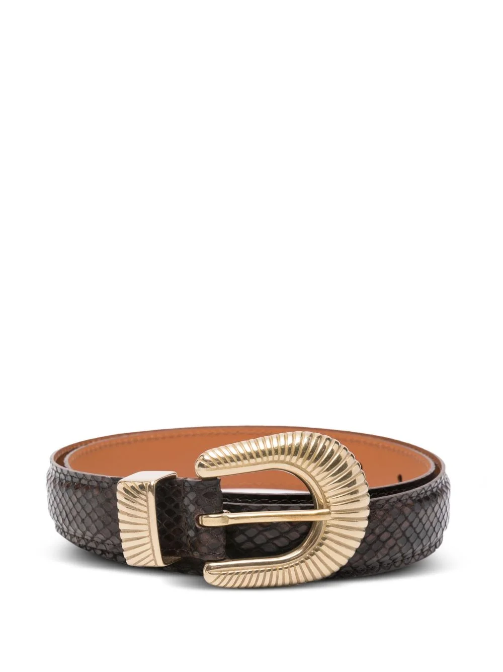 python-skin buckled belt - 1