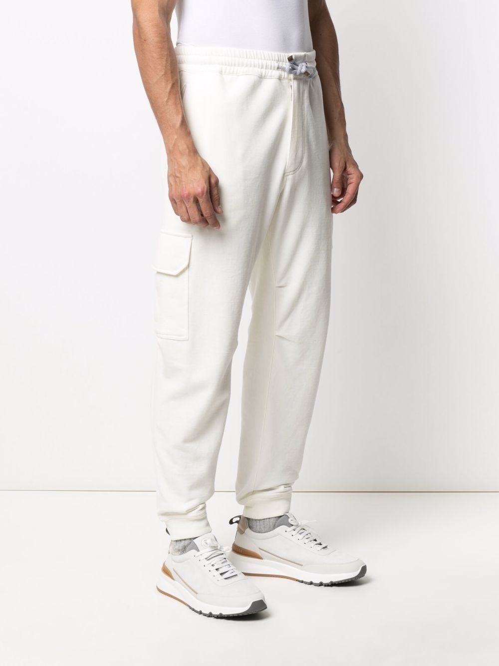 drawstring cargo cotton joggers - 3