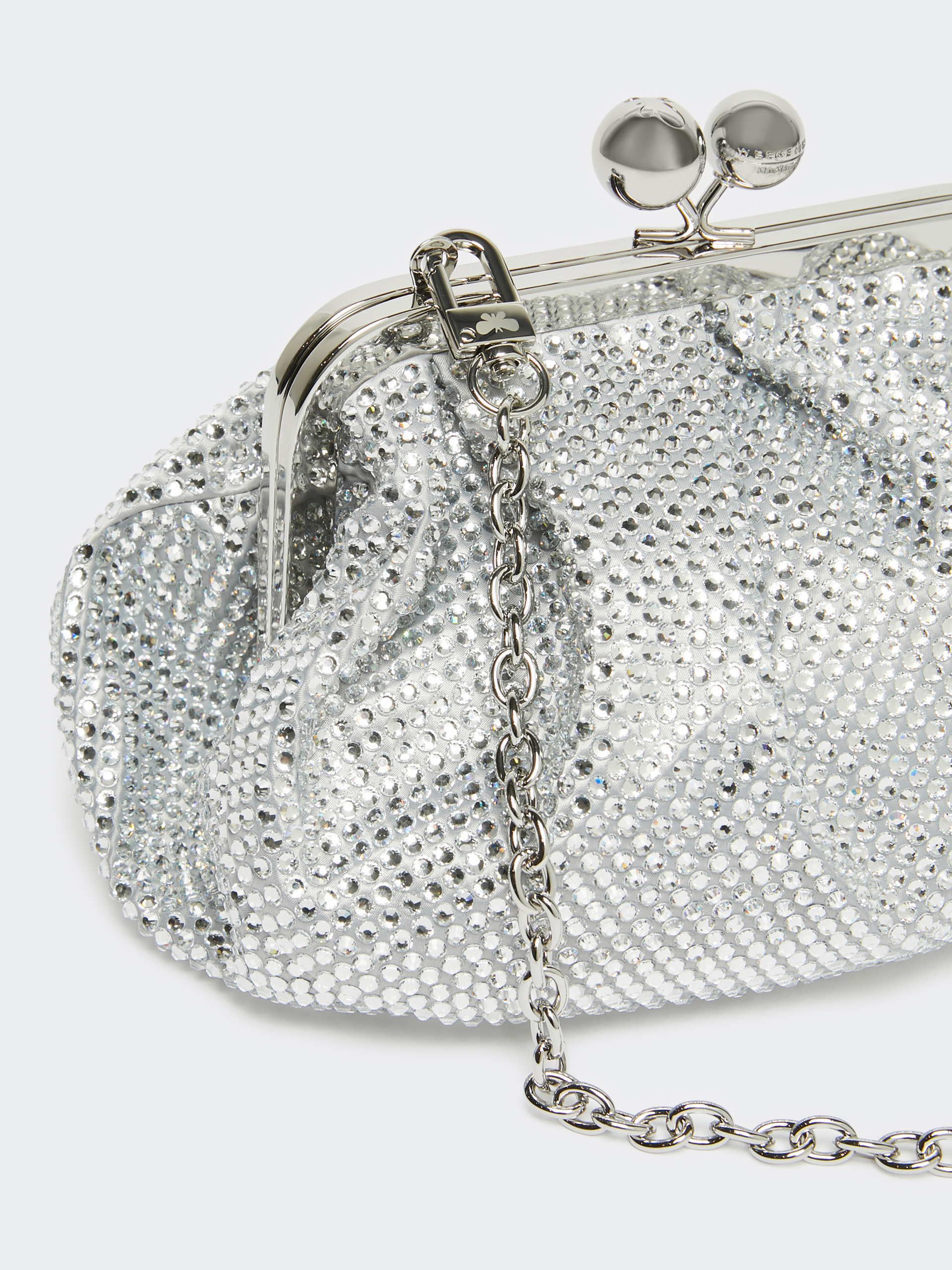 EMY Small Pasticcino Bag in satin with rhinestones - 4