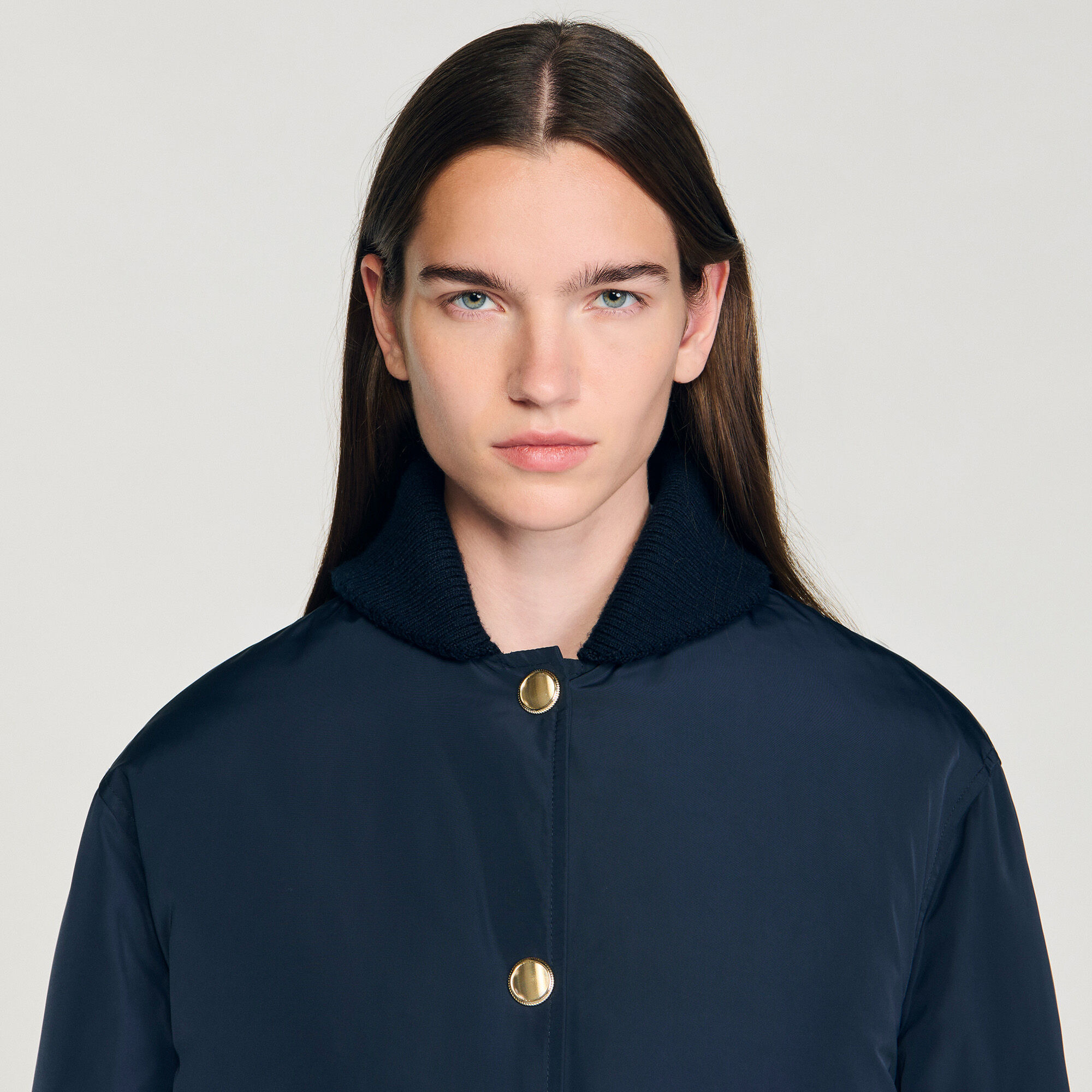 PUFFER JACKET WITH TEDDY COLLAR - 3