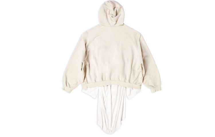 Balenciaga XXXL Patched T-Shirt Hoodie Oversized 'Ecru' 720406TNVD99784 - 2
