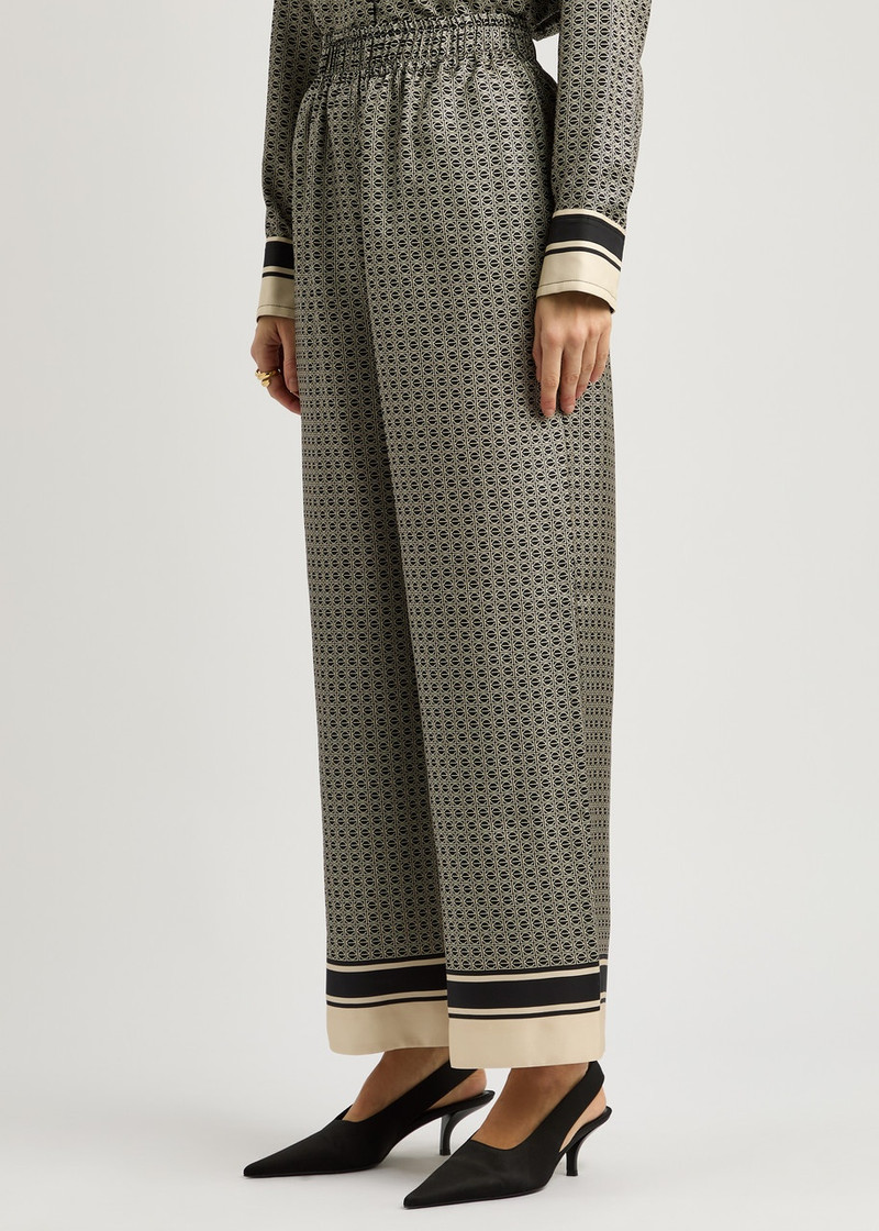 ESSE Studios Esse Studios Signat Monogram Silk Trousers outlook