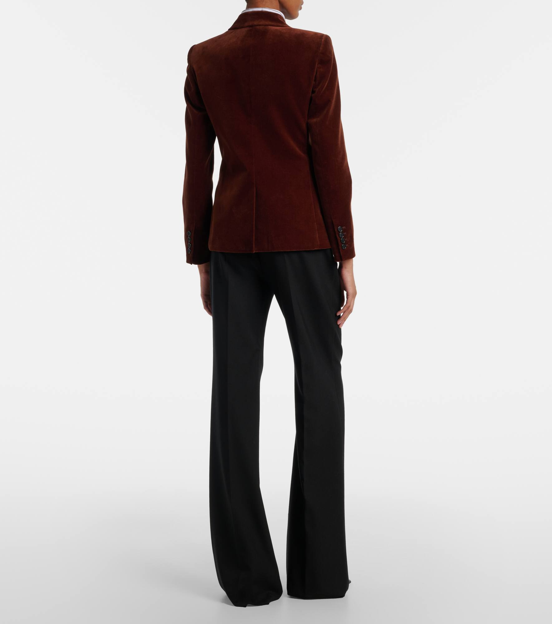 Veda double-breasted velvet blazer - 3