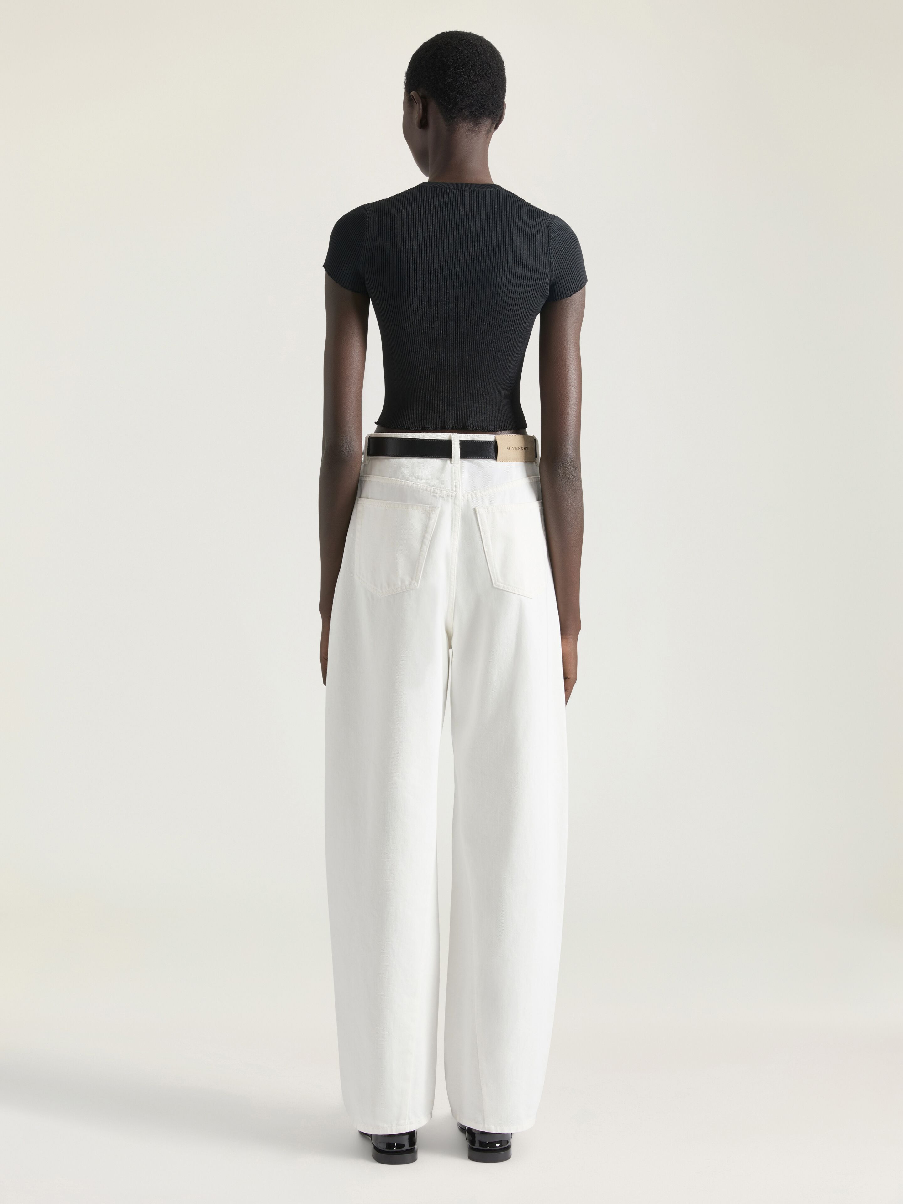 CROPPED TOP IN FINE RIB - 3