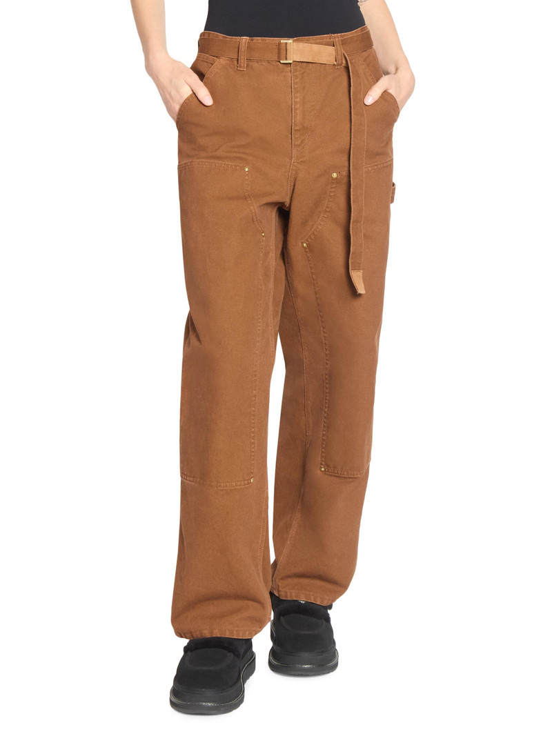 Women's Sacai x Carhartt WIP Duck Cotton Cargo Pants - Dark Beige 3