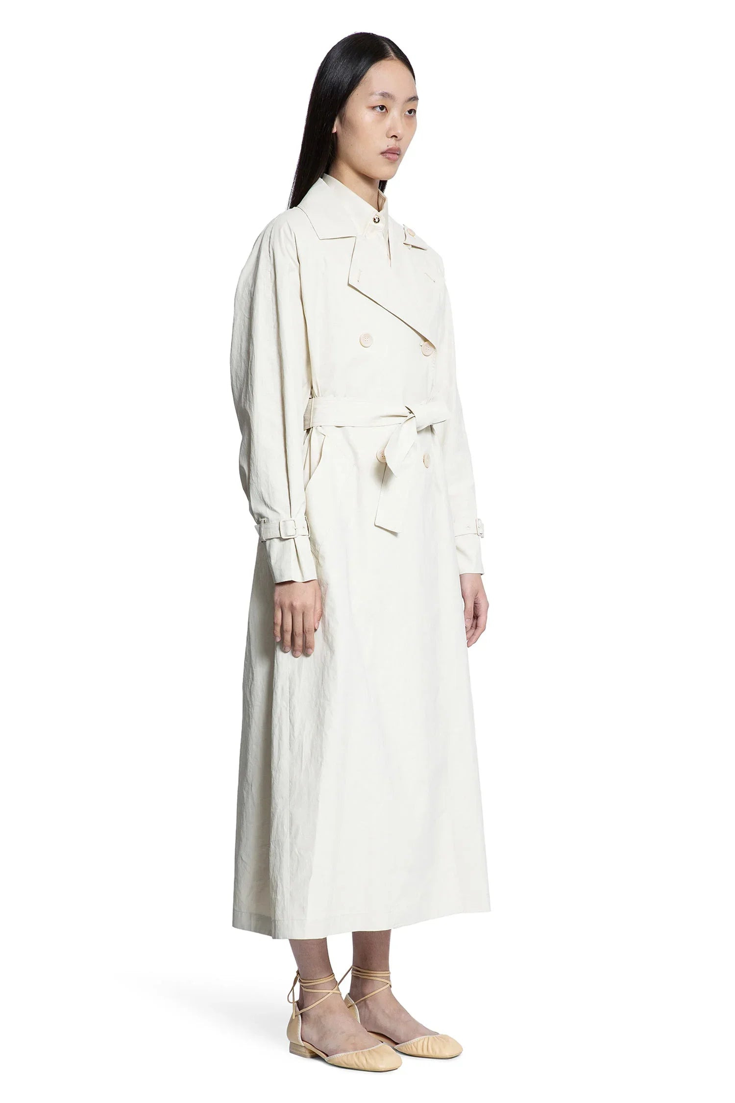 Ronco-Long-Linen-Cloth-Trench-Coat - 3