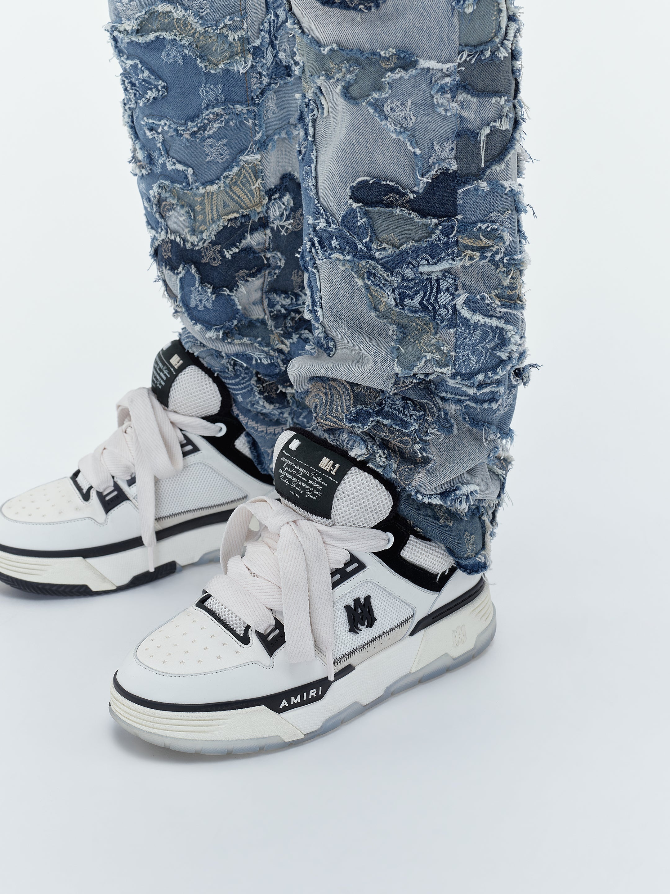 PATCHWORK CAMO STRAIGHT JEAN - 8