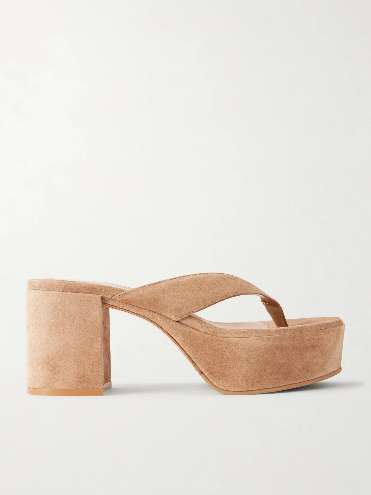 35 Suede Platform Thong Sandals - 1