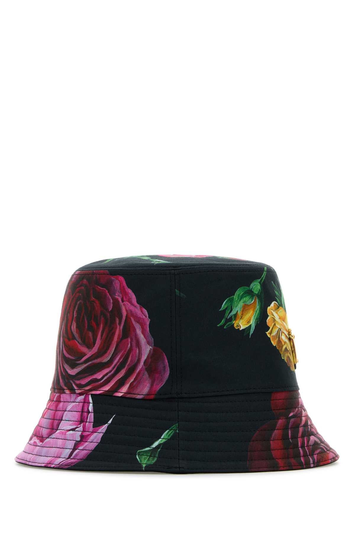 Prada Women Printed Cotton Bucket Hat - 3