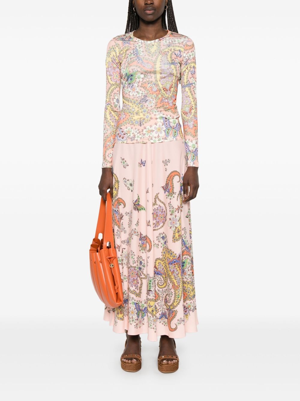 silk maxi skirt - 2