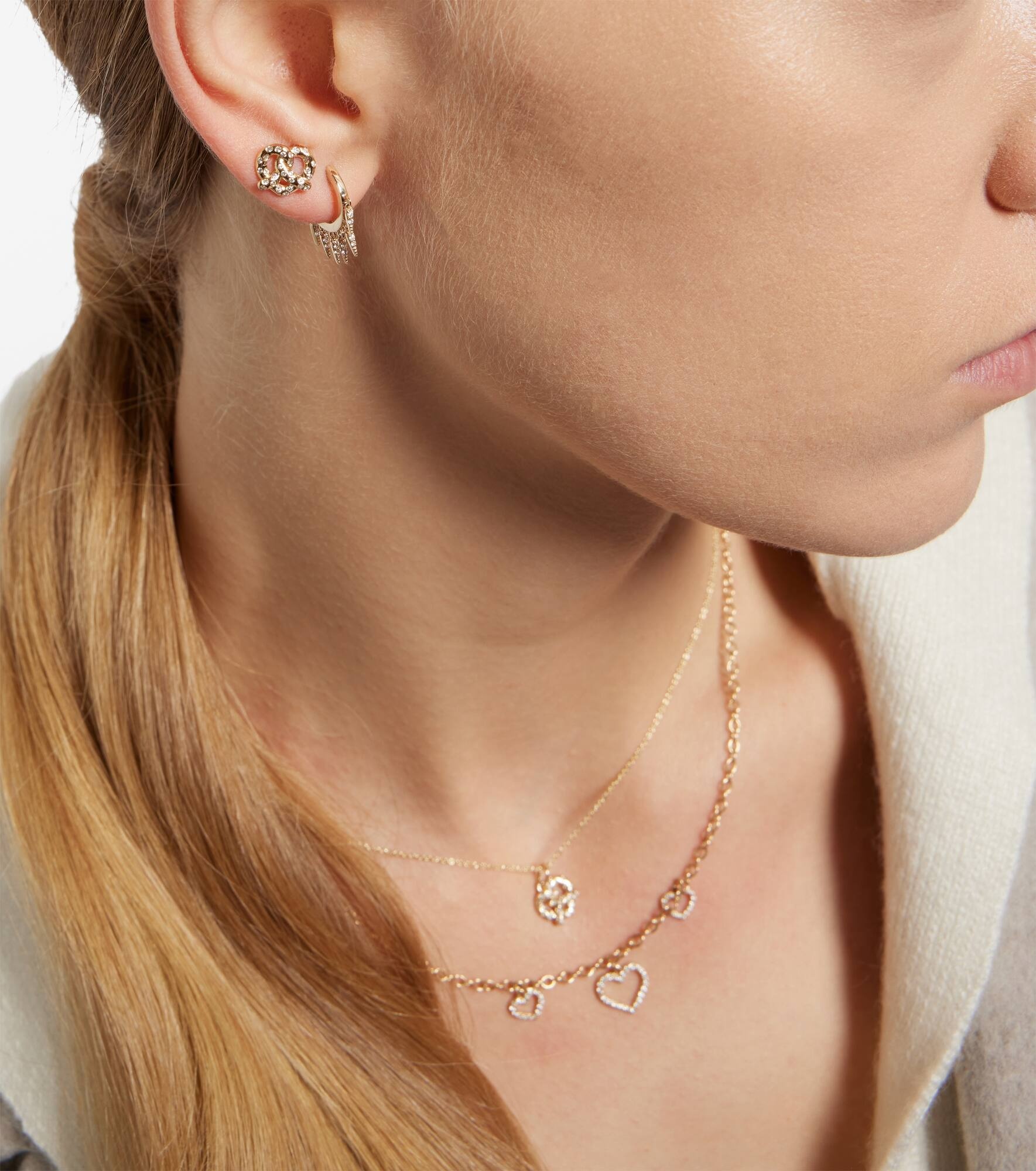 Fringe 14kt gold earrings with diamonds - 5