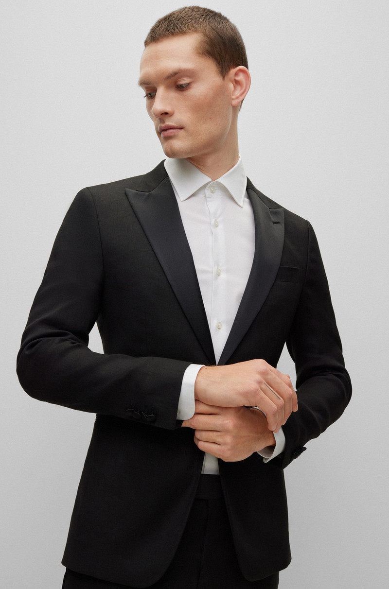 SLIM-FIT SUIT IN A LINEN BLEND 6