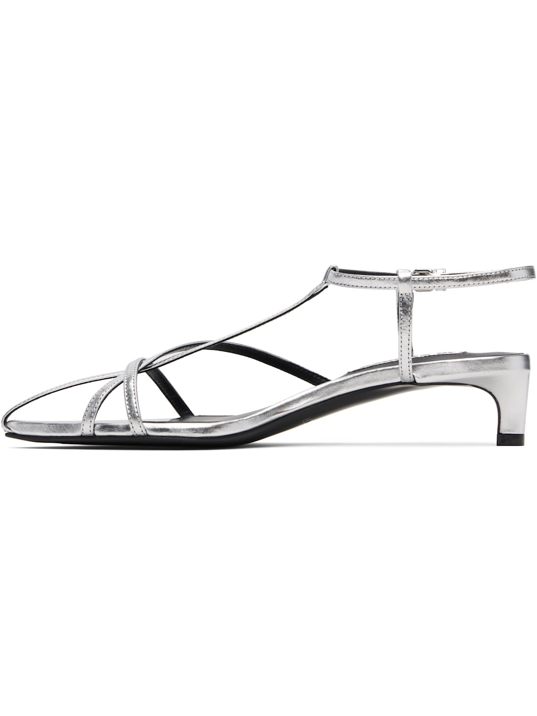 Silver Cage Low Heels - 3