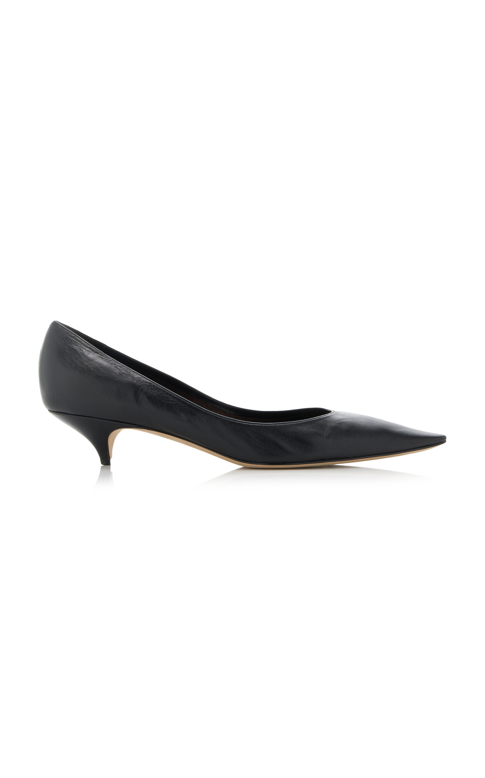 Liisa Leather Kitten Heel Pumps black - 1