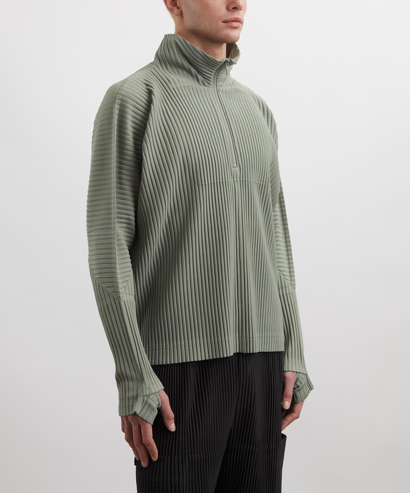 ISSEY MIYAKE Pleated Half Zip Top outlook