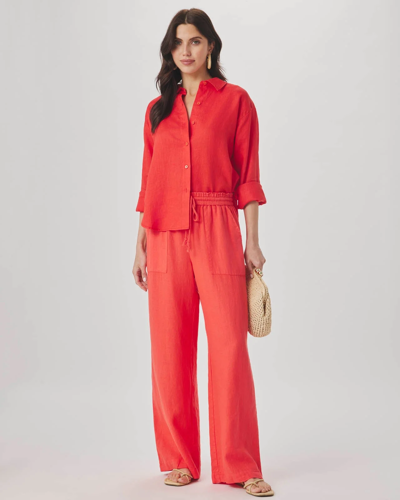 Stella Linen Button Down - 1