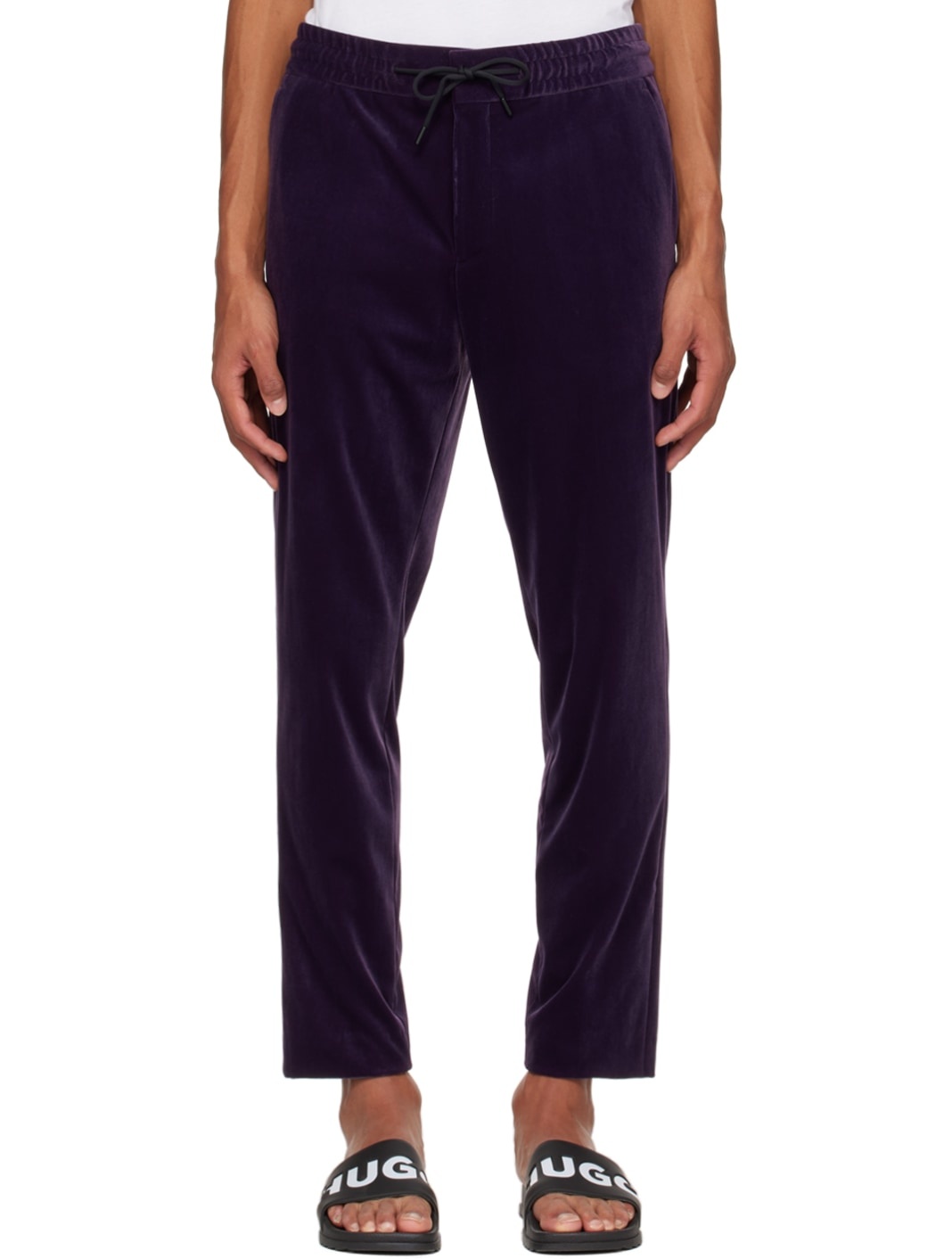 Purple Slim-Fit Trousers - 1