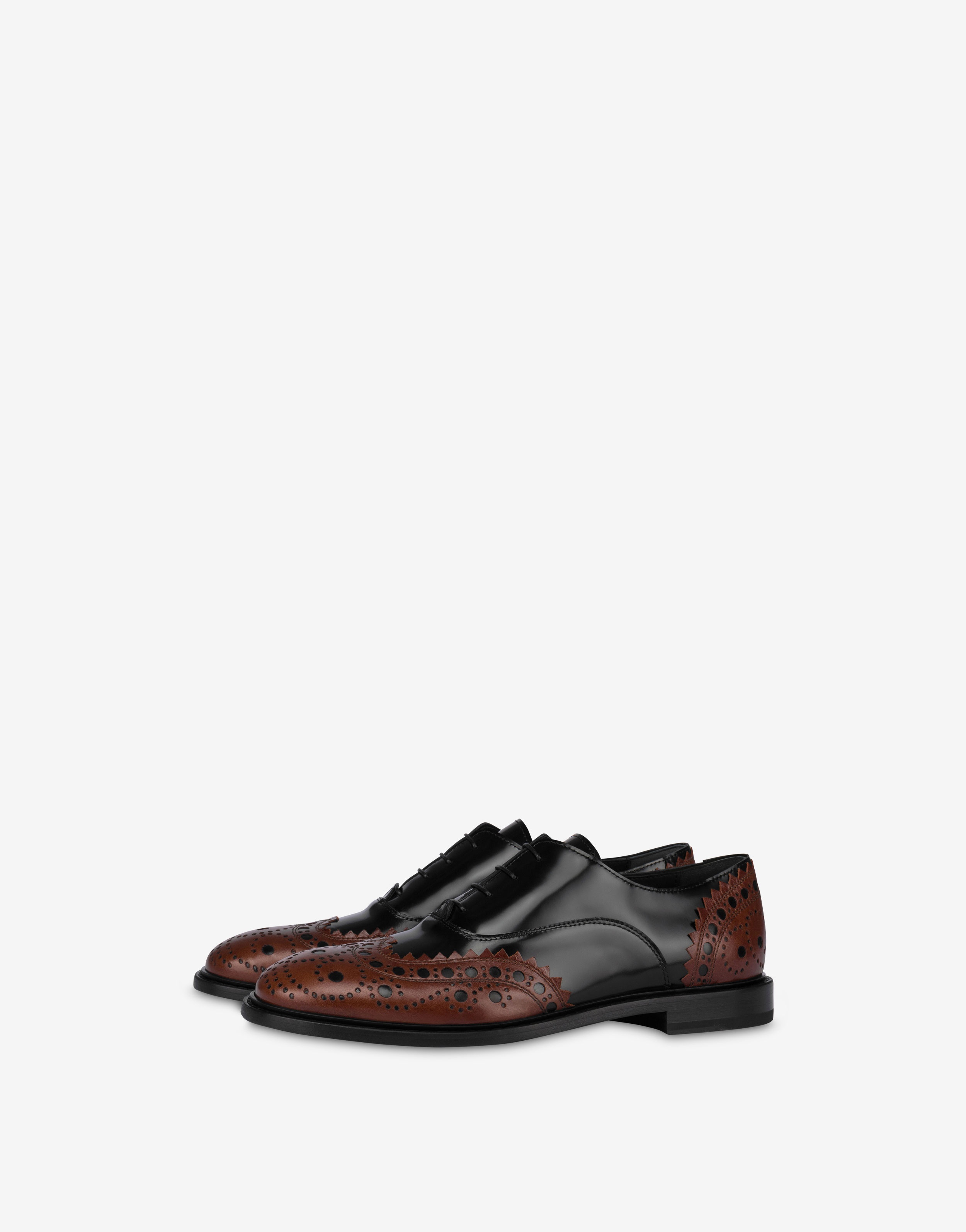 TWO-TONE CALFSKIN DERBY SHOES - 1