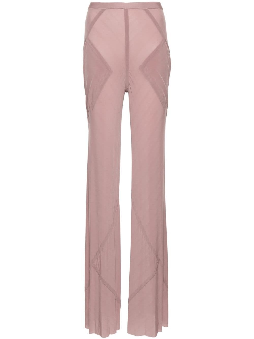 seam-detailed flared trousers - 1