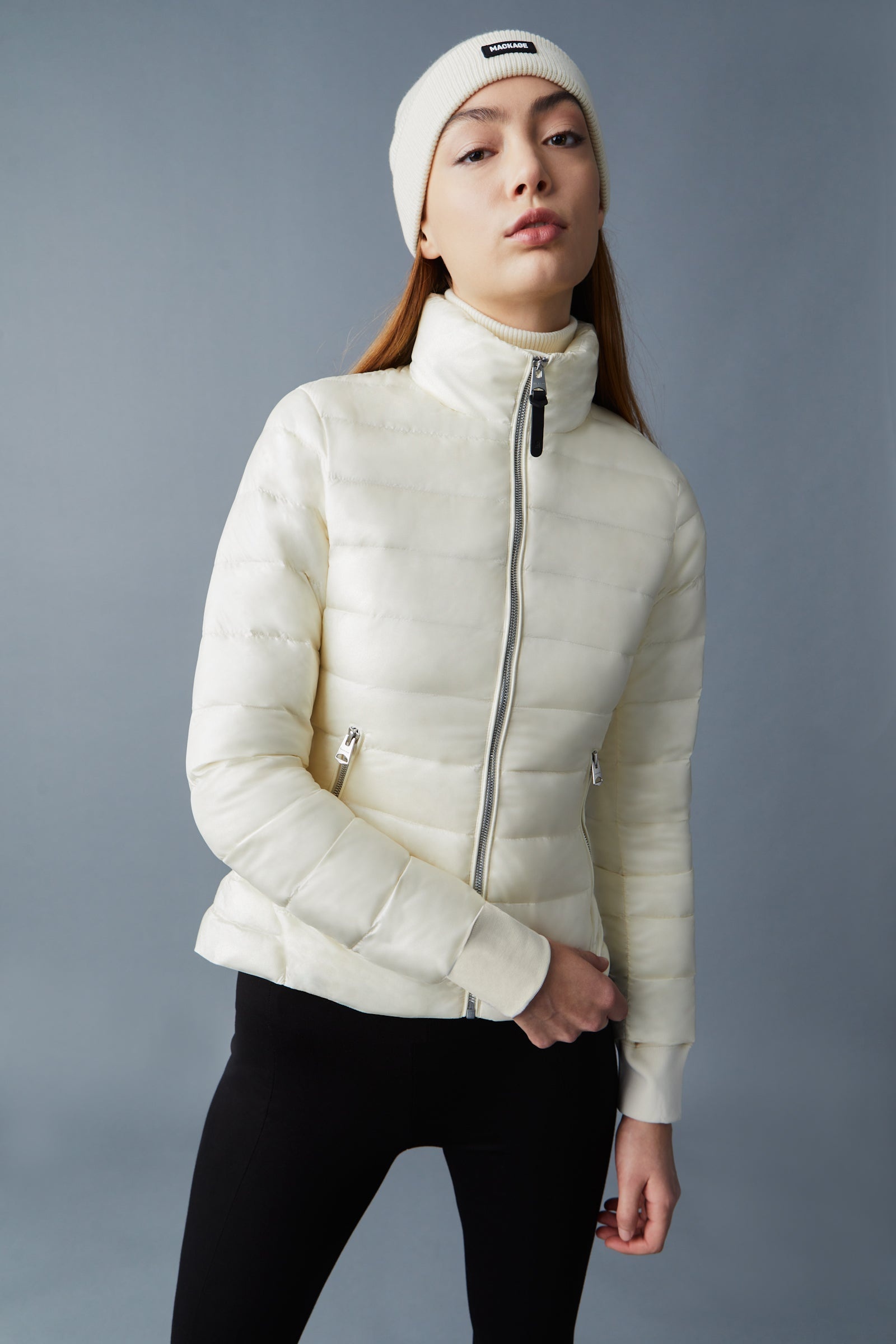 DAVINA Recycled E3-Lite down jacket with peplum - 6