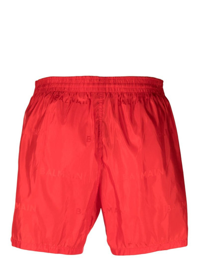Balmain logo-print swim shorts outlook