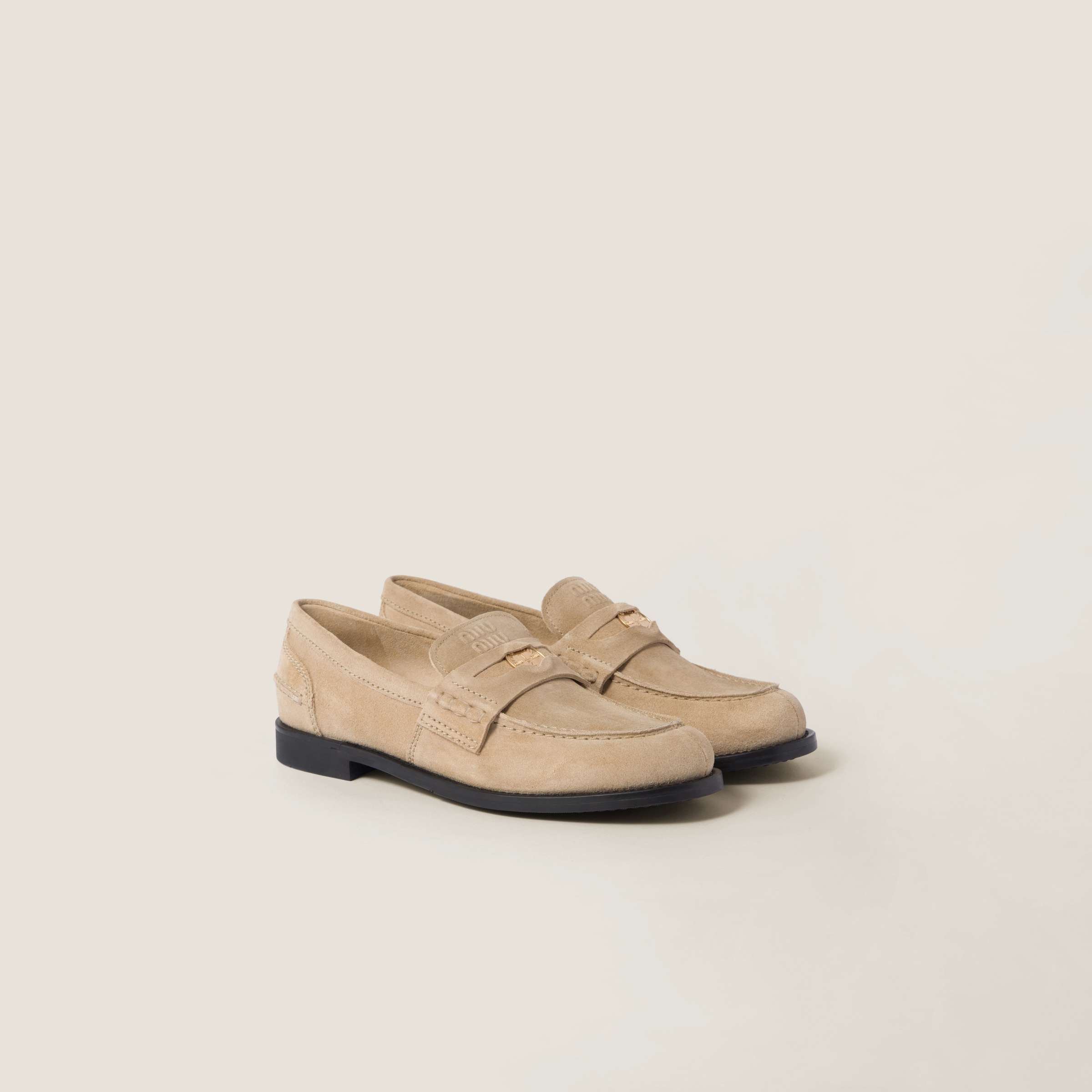 Faded suede loafers - 1