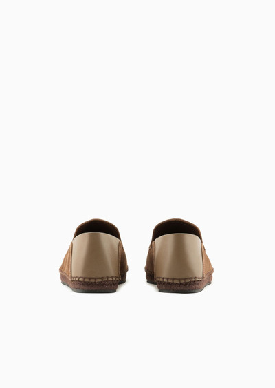 GIORGIO ARMANI Suede and nappa leather espadrilles outlook