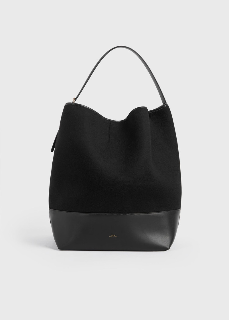 Belted doublé tote black 8