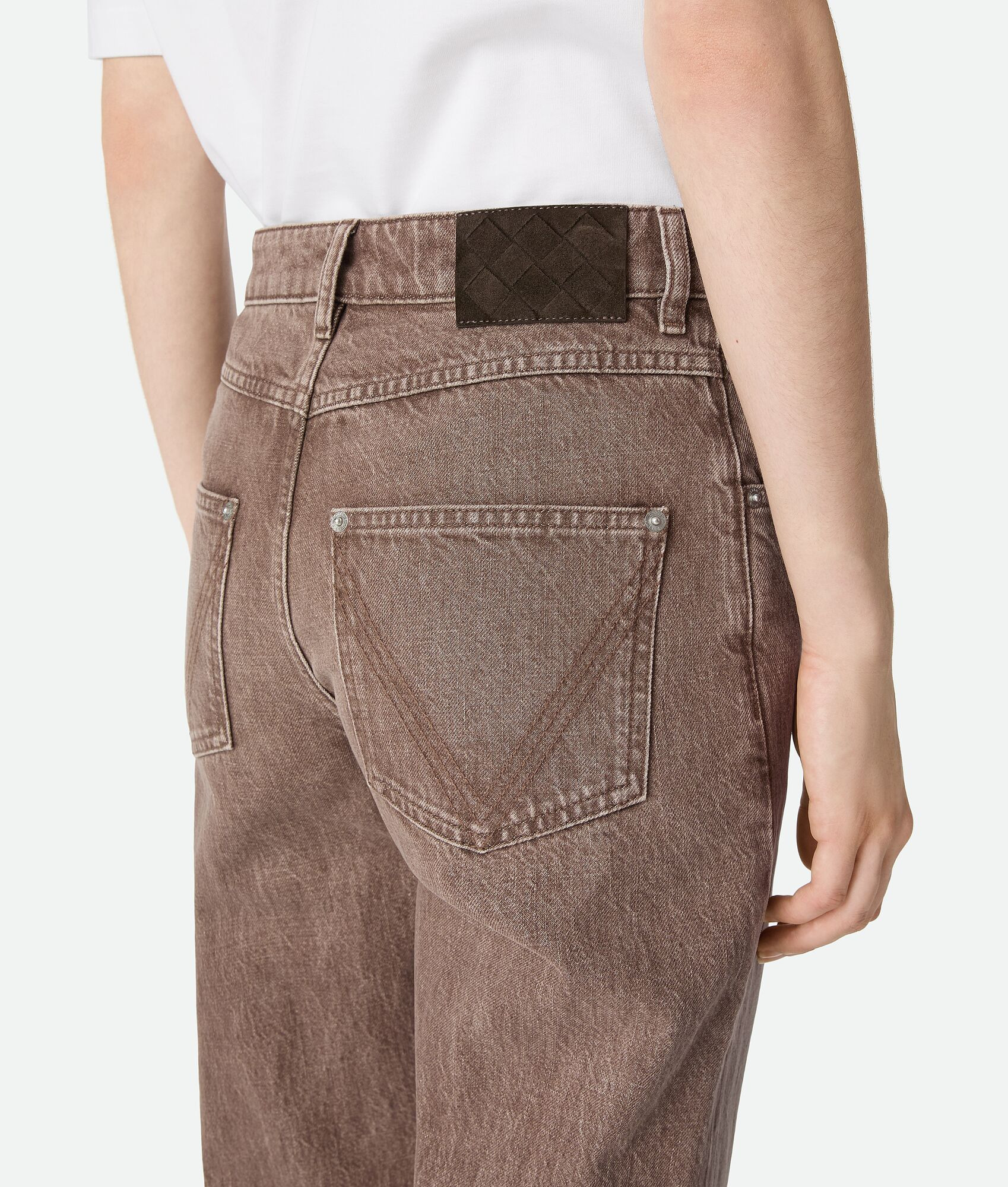 Brown Straight Jeans - 5