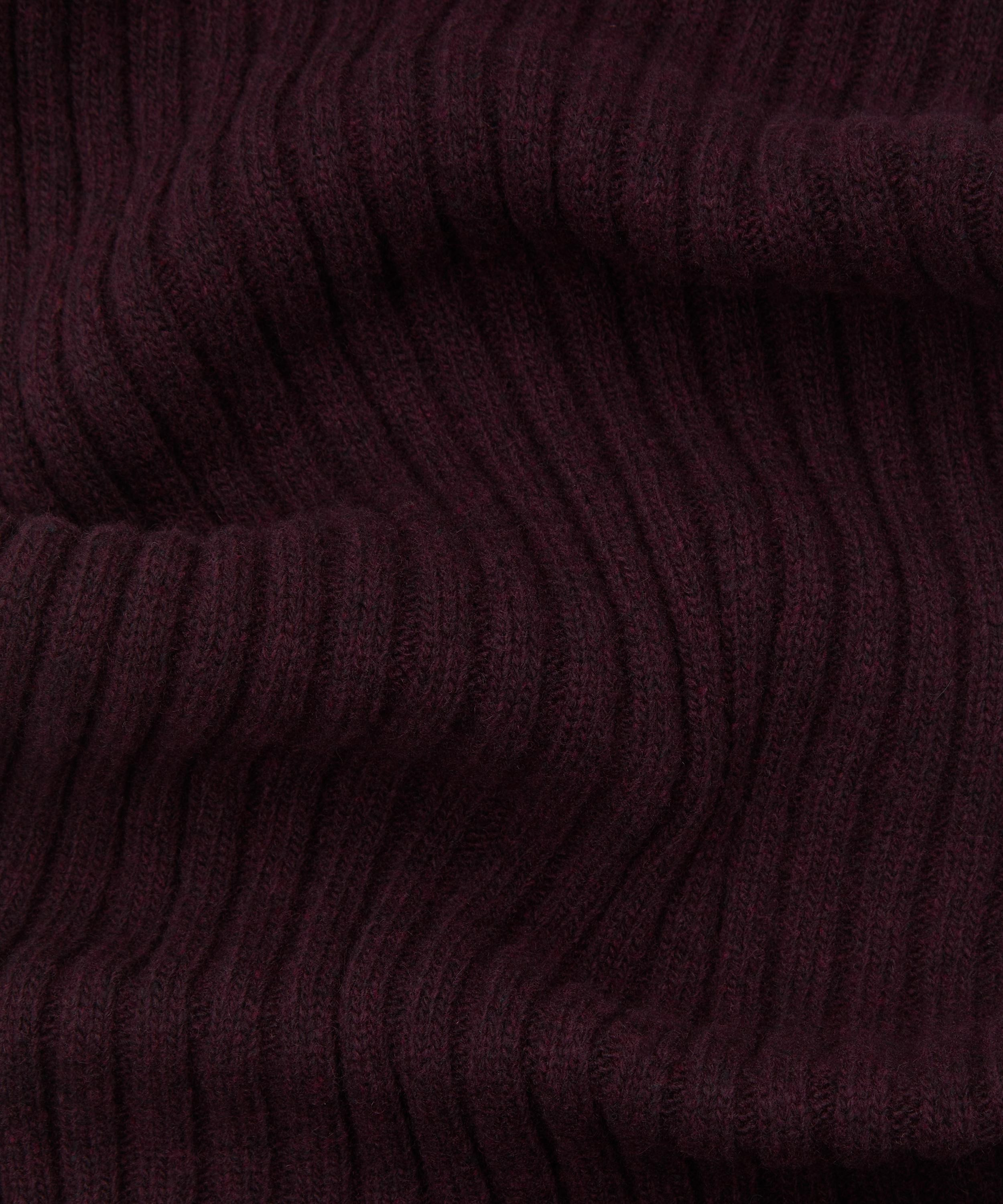 Purple Soane Ribbed Scarf - 4