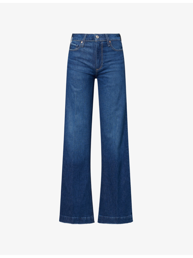 Leenah Wide-Leg Stretch-Denim Jeans 1