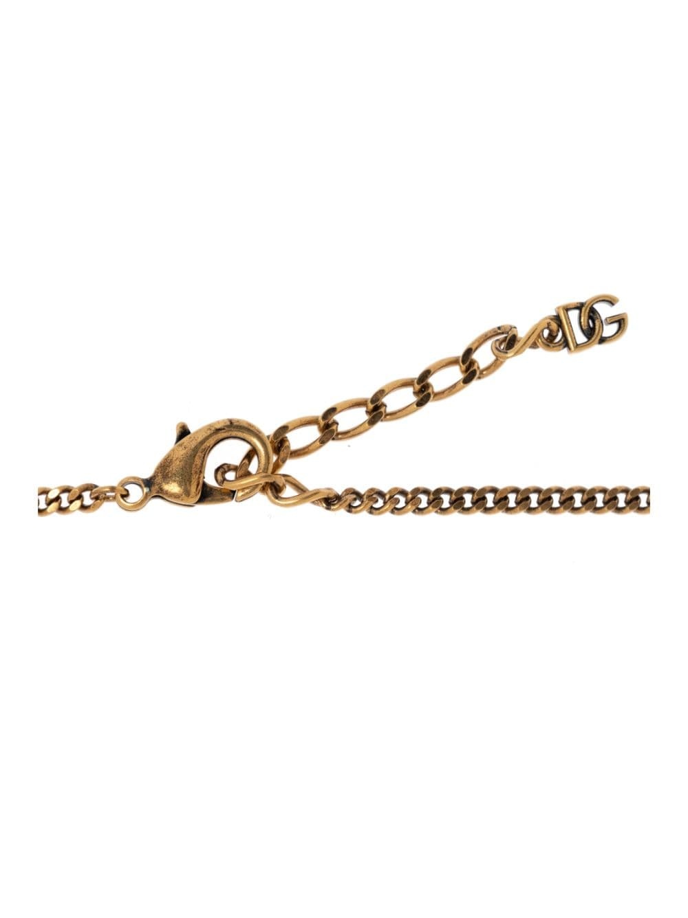 faux-pearl logo-pendant necklace - 4