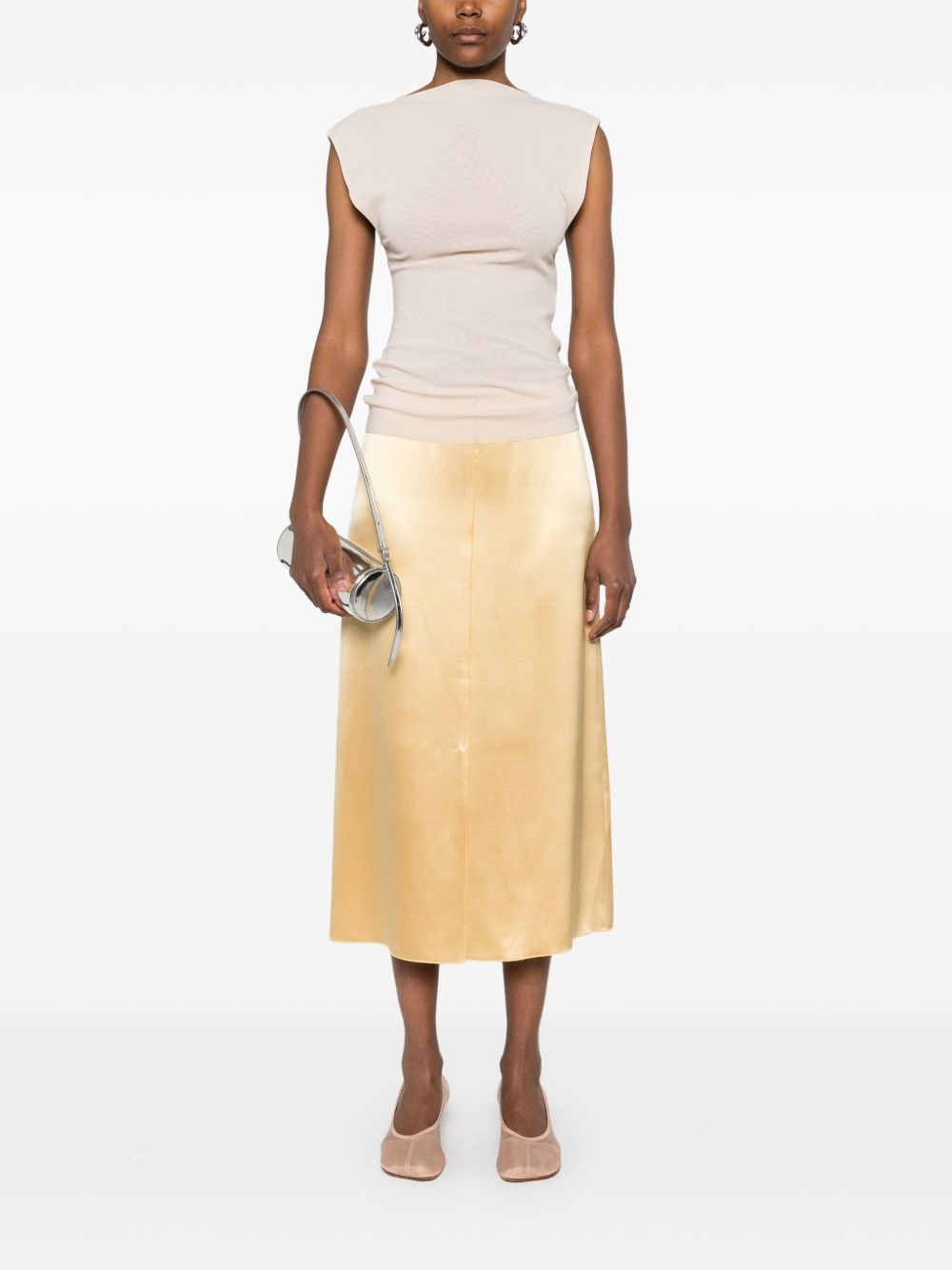 satined midi skirt - 2