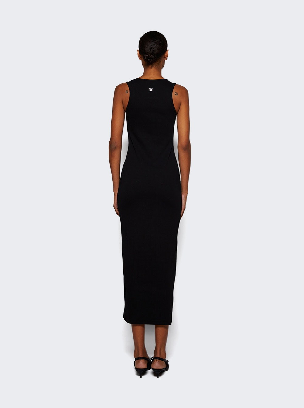 Rib Tank Dress Black - 5