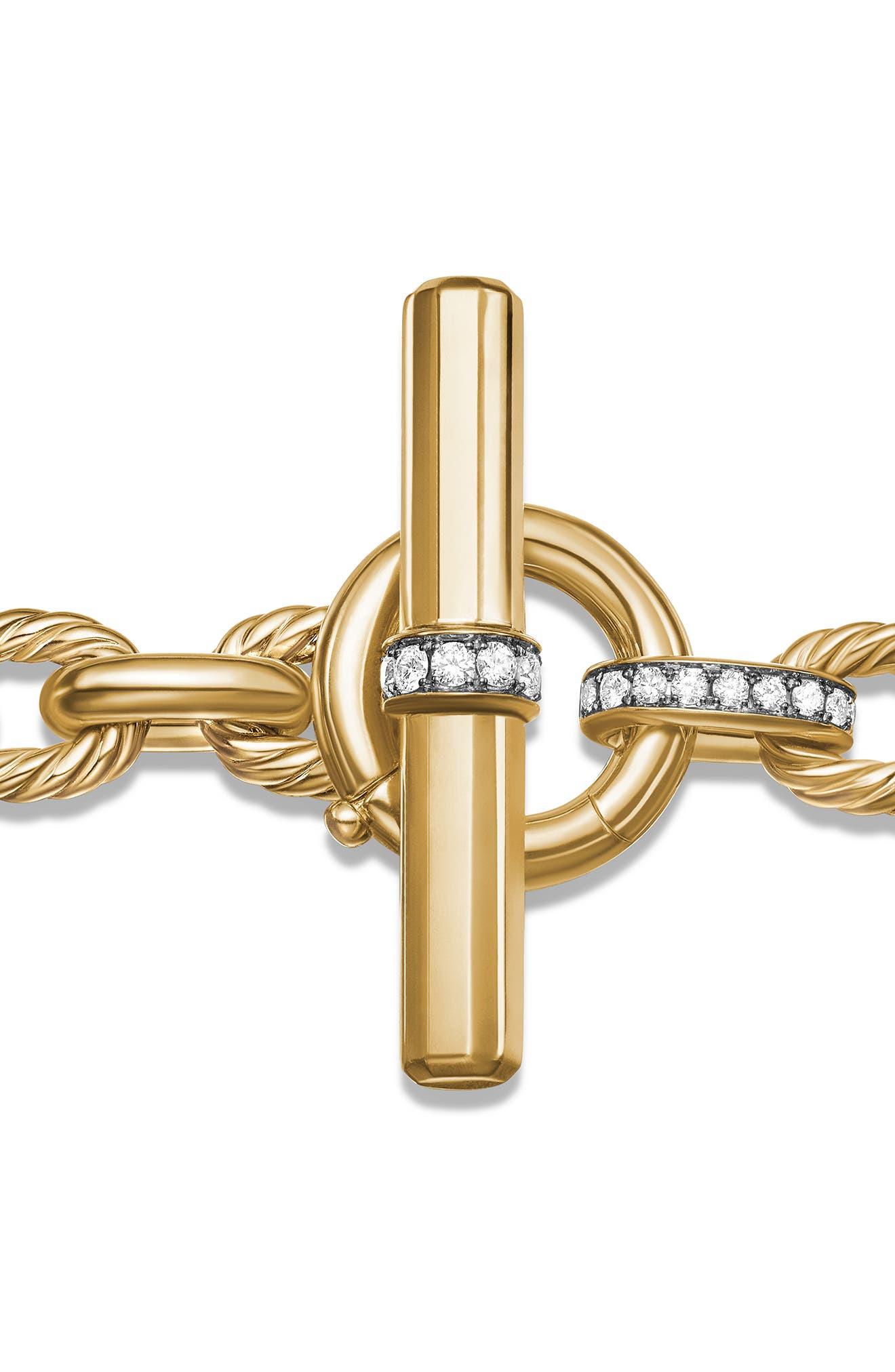 David Yurman Lexington Chain 18K Gold Bracelet in Diamond/Yellow Gold at Nordstrom - 4