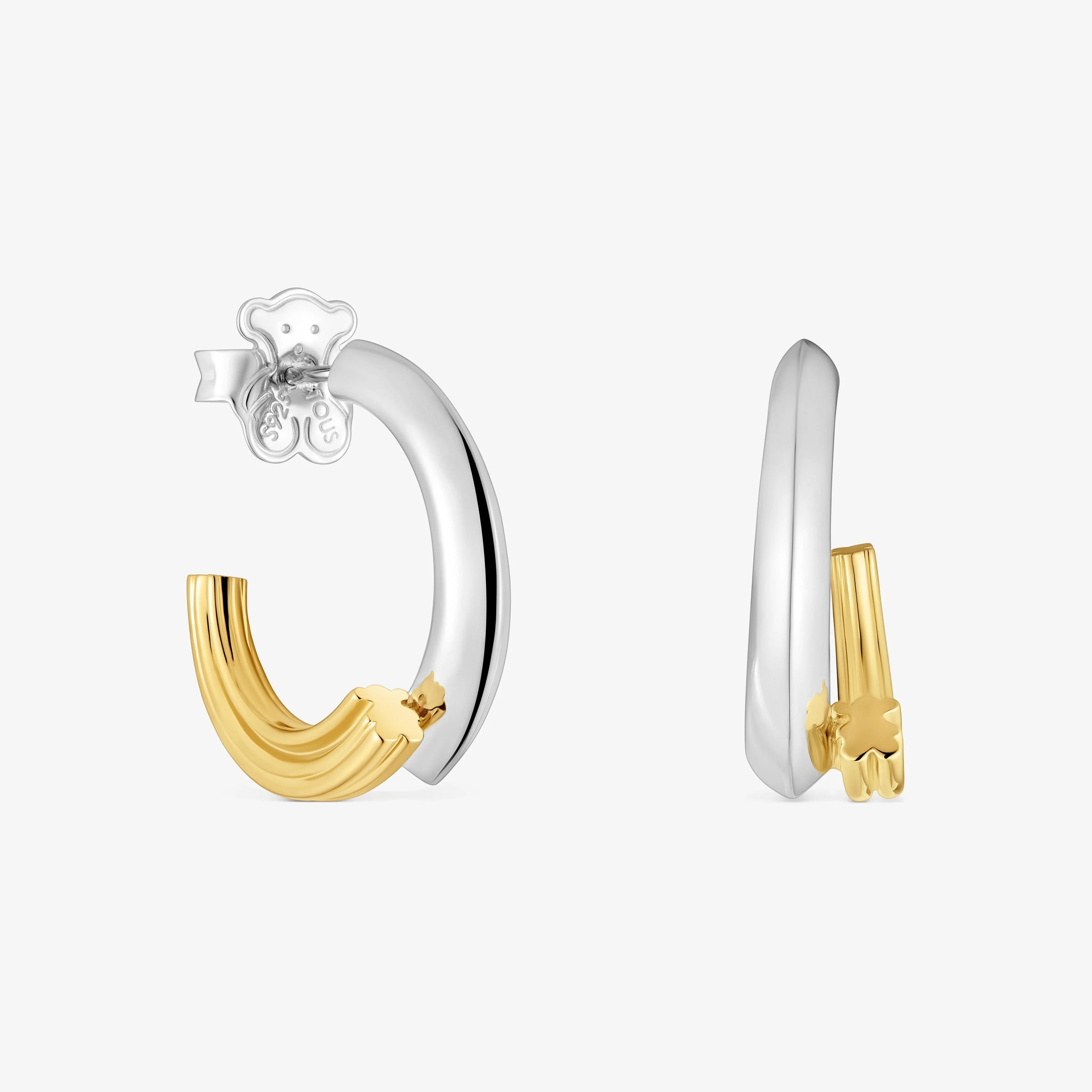 Two-tone Hoop earrings with bear motif TOUS 1950 - 1