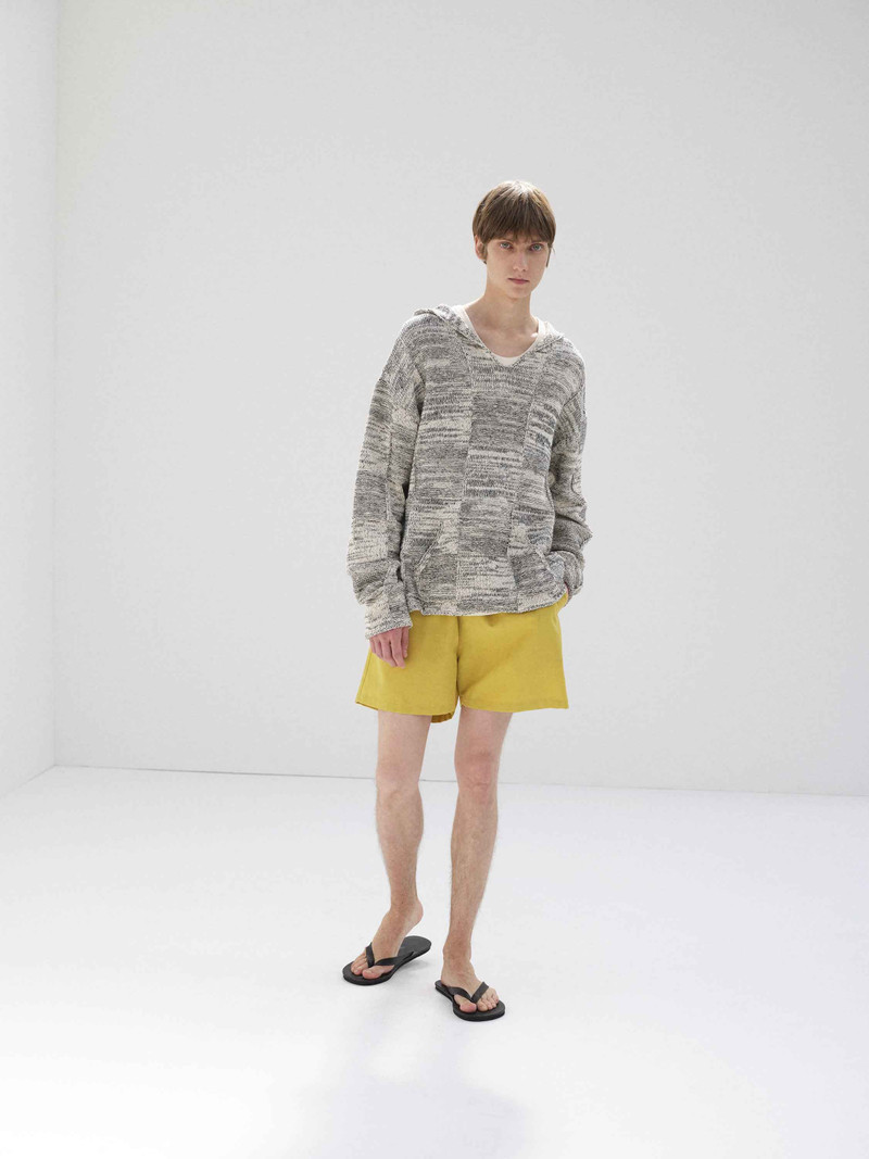 AURALEE STRUCTURED COTTON LINEN PANEL KNIT P/O PARKA outlook