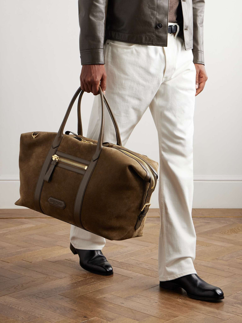 TOM FORD Buckley Leather-Trimmed Suede Holdall outlook