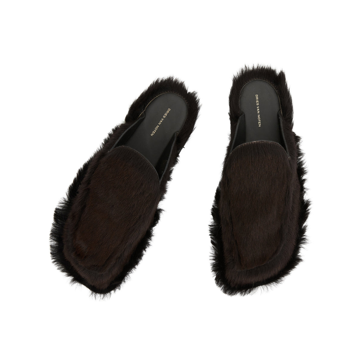 FUR SLIDES (DARK BROWN) - 1