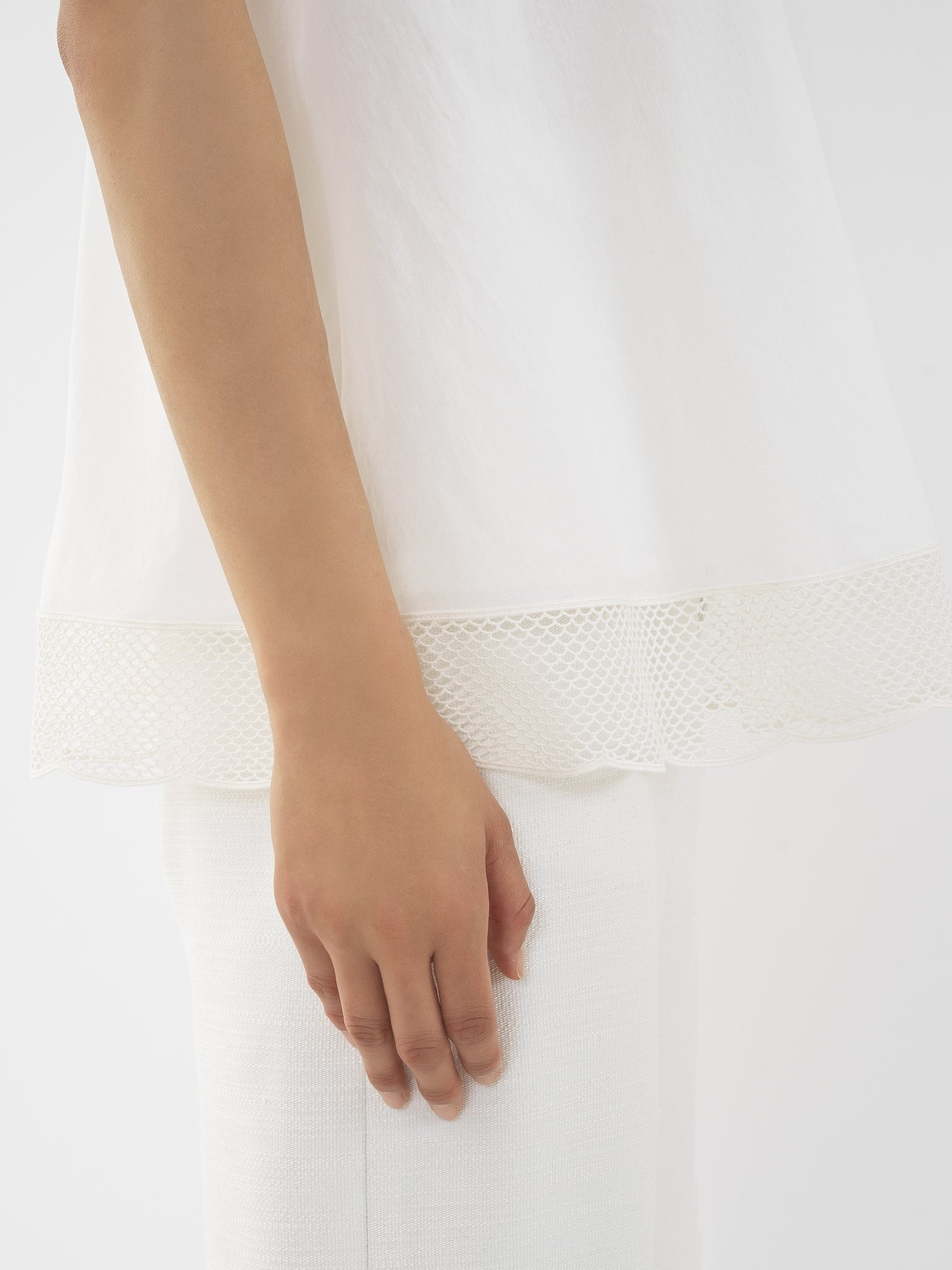 GUIPURE-DETAIL TANK TOP - 7