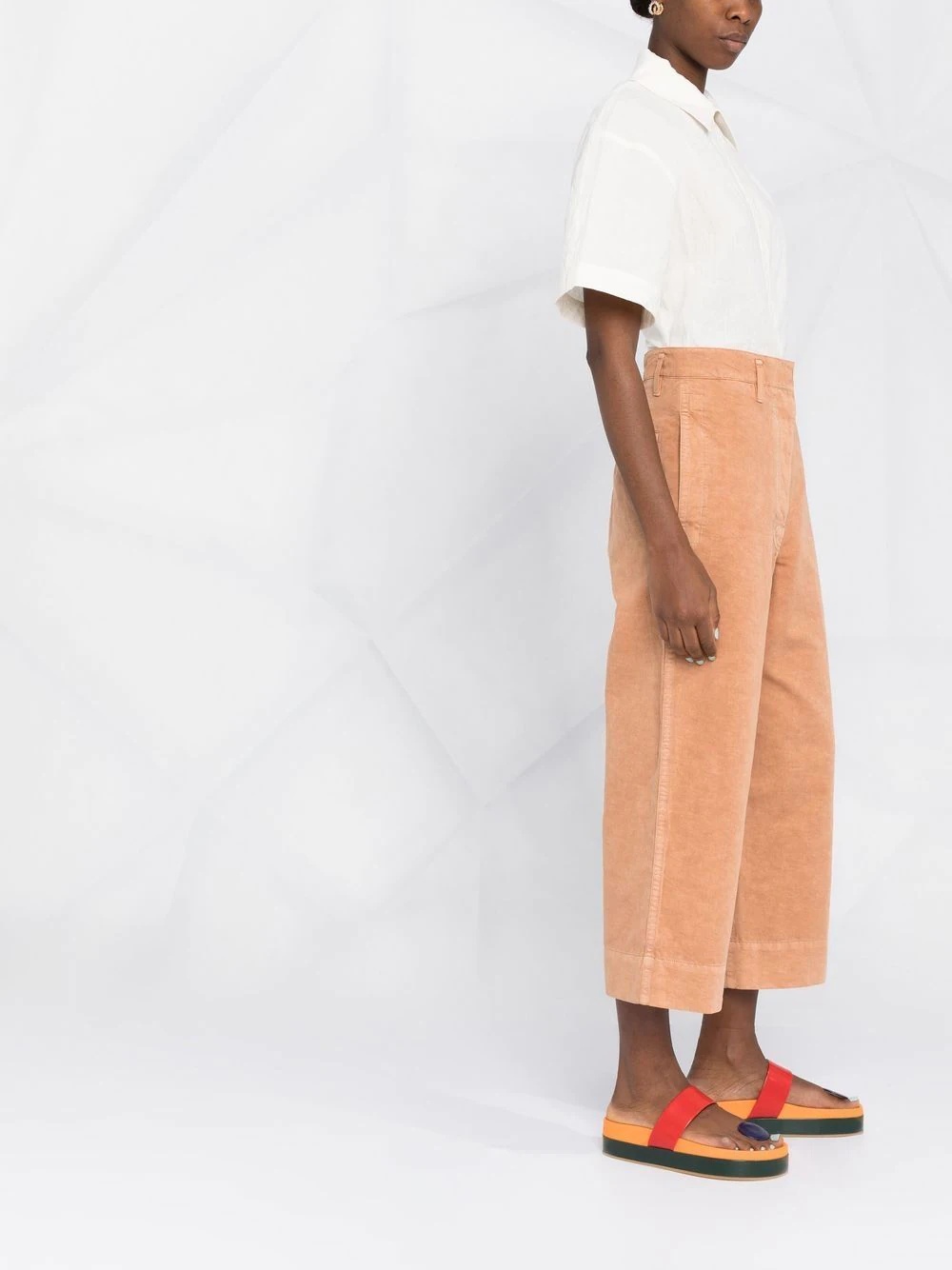 cropped wide-leg trousers - 6