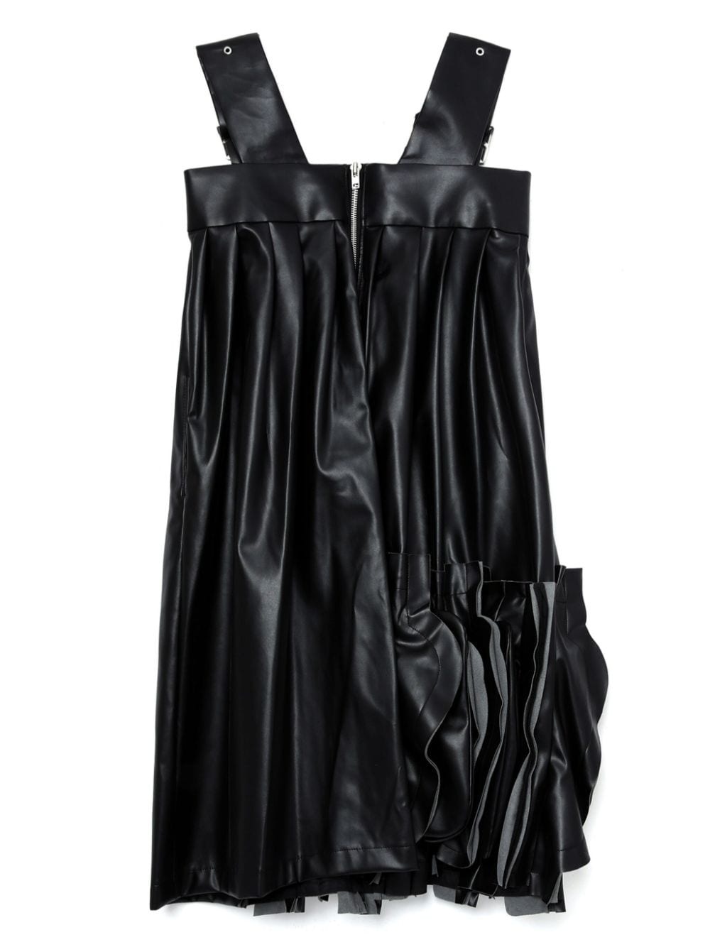 artificial leather midi dress - 6