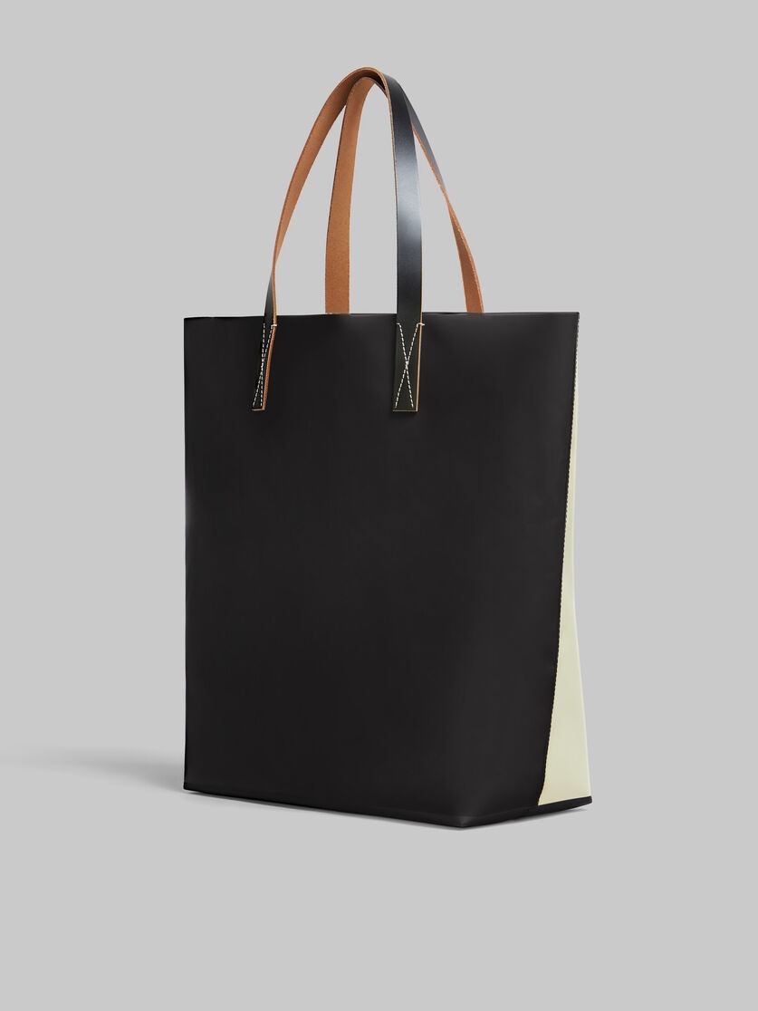 WHITE AND BLACK TRIBECA SHOPPER WITH MARNI TAG - 3
