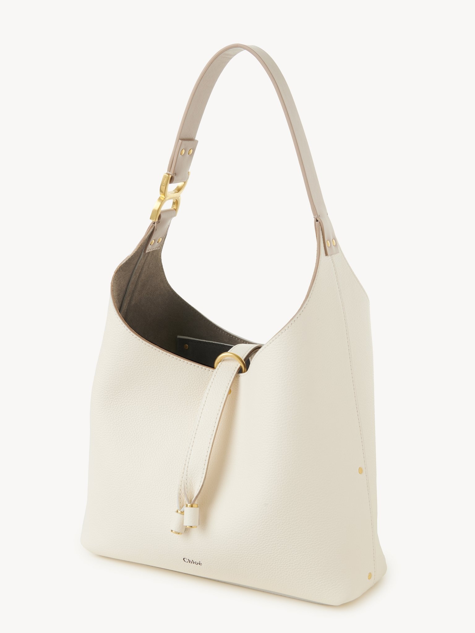 SMALL MARCIE HOBO BAG IN GRAINED LEATHER - 3