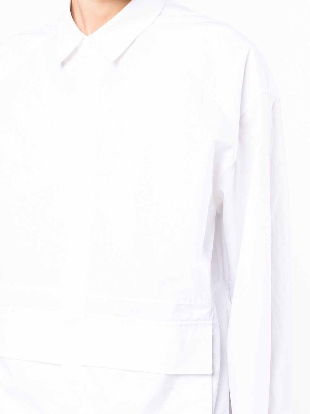 layered-effect long-sleeved shirt - 5