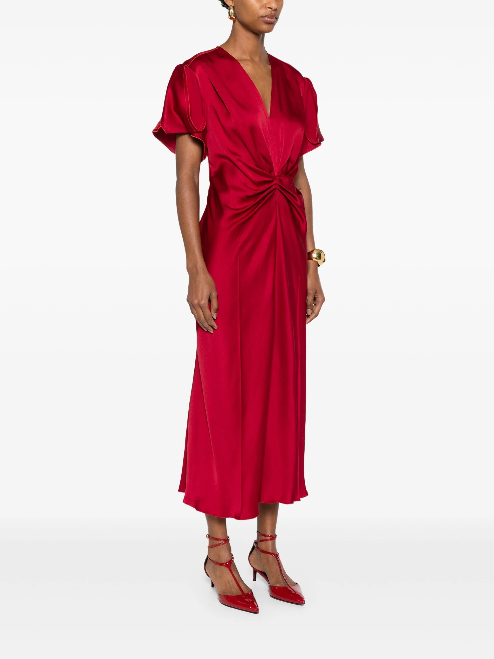 Gathered-detail Midi Dress - 2