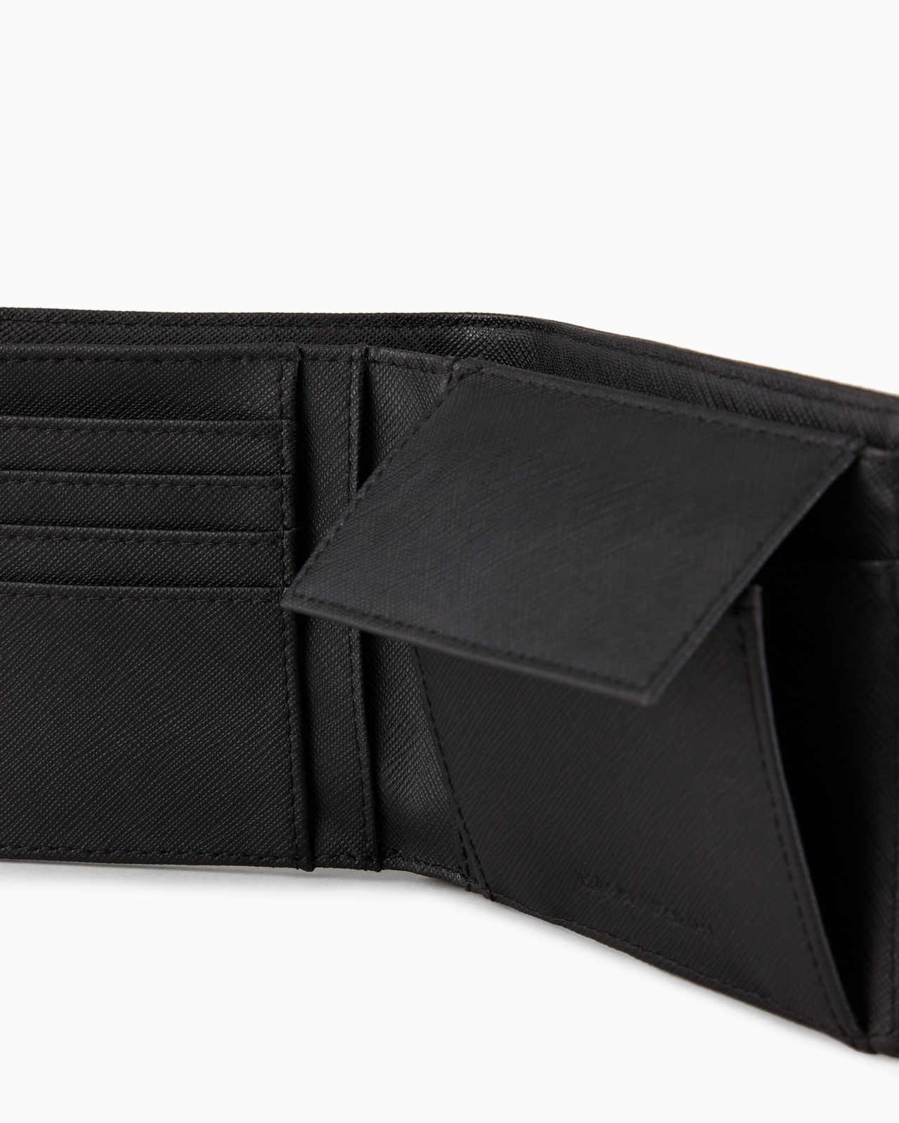 ASV REGENERATED SAFFIANO LEATHER COIN-POCKET WALLET WITH EAGLE PLATE - 4
