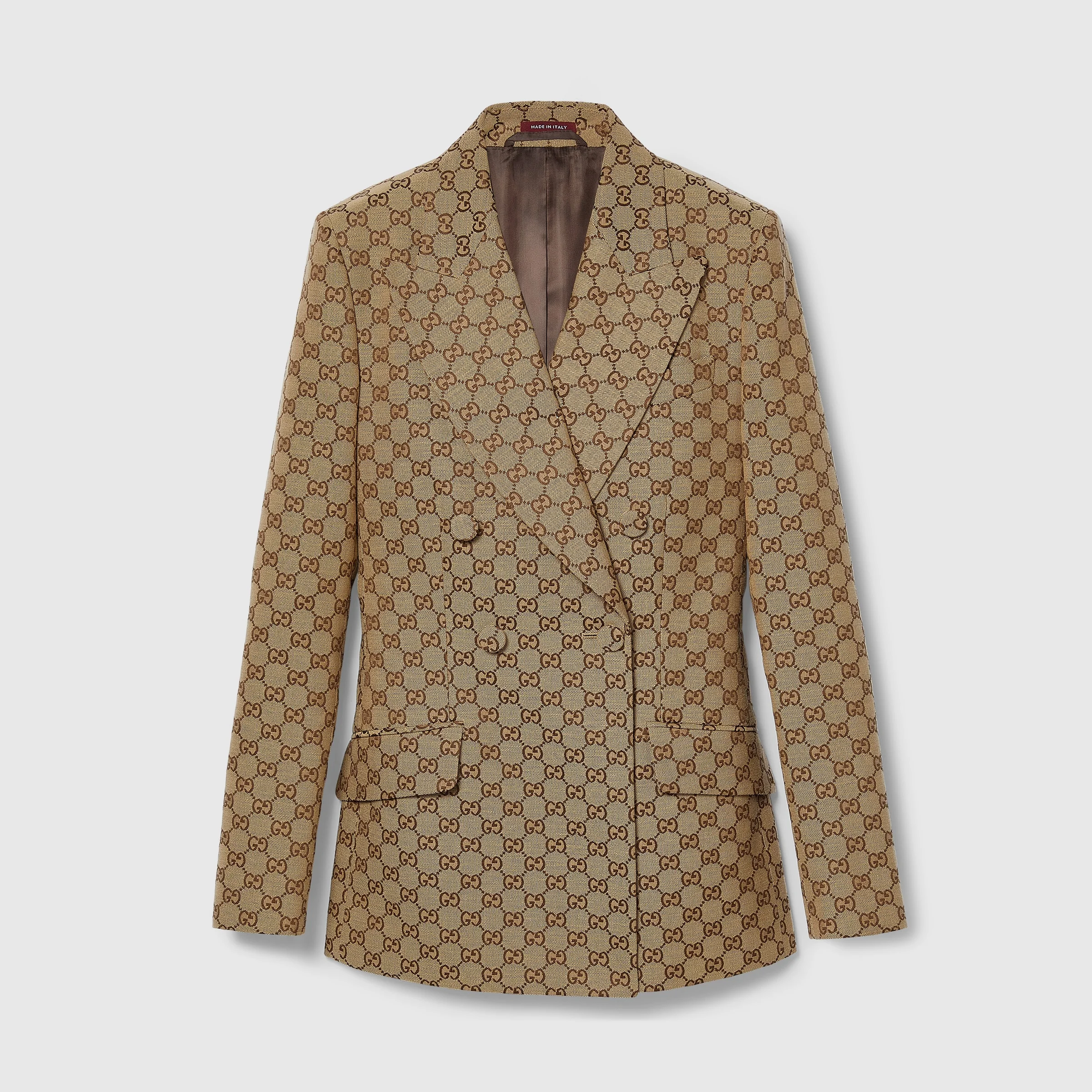 Double-breasted GG canvas jacket - 1