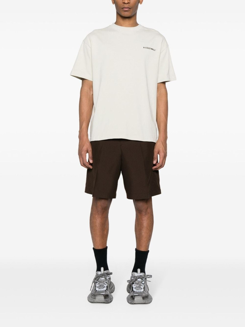 A-COLD-WALL* logo-flocked cotton T-shirt outlook