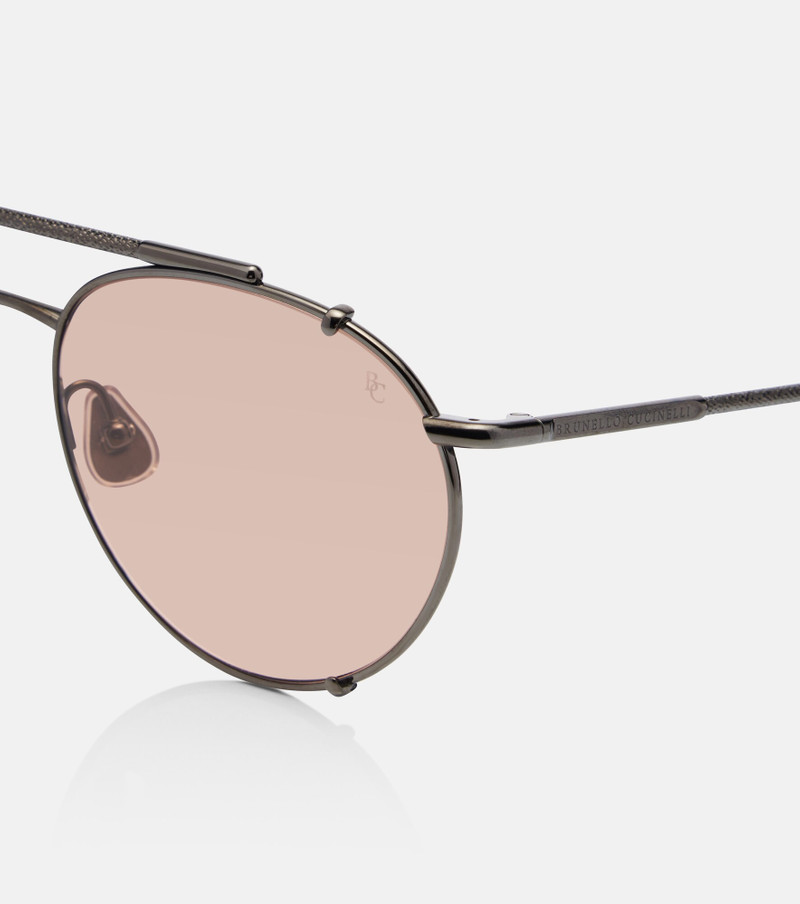 Brunello Cucinelli Timeless Reflection aviator sunglasses outlook